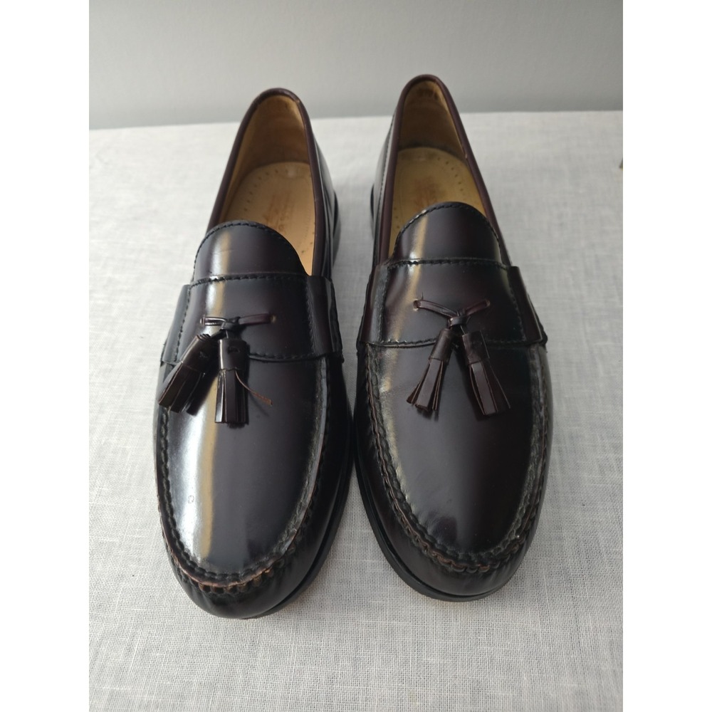 Brass Boot Walking Gloves Men's Burgundy Tassel Loafers Dress Shoes Size 9.5